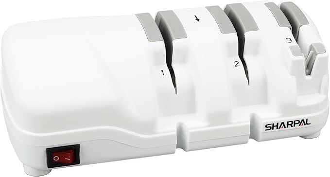 Afilador de cuchillos eléctrico SHARPAL 198H - Sistema de afilado profesional de 3 etapas con diamante