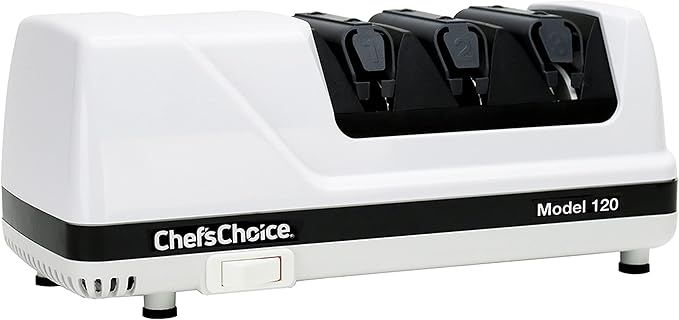 Chef's Choice Afilador de Cuchillos Select Electric Modelo 120, Acero Inoxidable, Blanco
