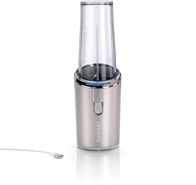 Cuisinart Batidora sin cable para llevar | Botella de 450 ml | Preparadora portátil de batidos, hielo, frappés, batidos | Recargable por USB, de mano | Vaso mezclador Tritan sin BPA con tapa incluida