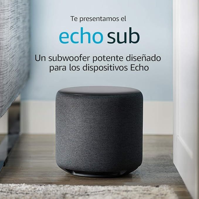 Echo Sub, a powerful subwoofer for Echo devices – requires a compatible Echo device and streaming music service