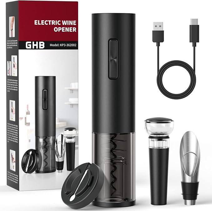 GHB Sacacorchos Eléctrico Abridor de Botellas Recargable