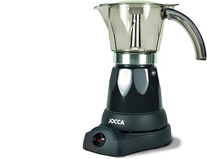 Jocca - Cafetera Italiana Eléctrica | 6 Tazas | Sin Cables | Giro 360º | Jarra con Asa de Frío [Clase de eficiencia energética A]
