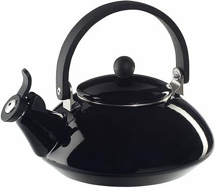 Le Creuset Tetera Zen, Acero esmaltado, 1, 5 L, Negro Onyx, 92009600140000