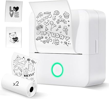 Lovcoyo Impresora Etiquetas Autoadhesivas, Impresora Etiquetas, Impresora Termica Etiquetas Adhesivas Impresoras Portatiles Bluetooth Etiquetadora per I'uso Domestico con Dispositivi Android e iOS