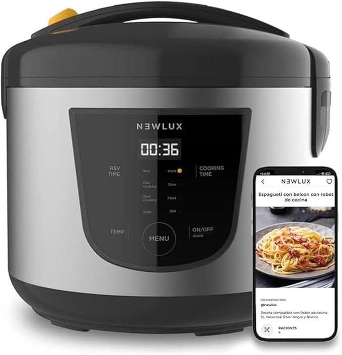 NEWLUX-Robot de Cocina Multifunción 5L Mod.Newcook con Cubeta Antiadherente