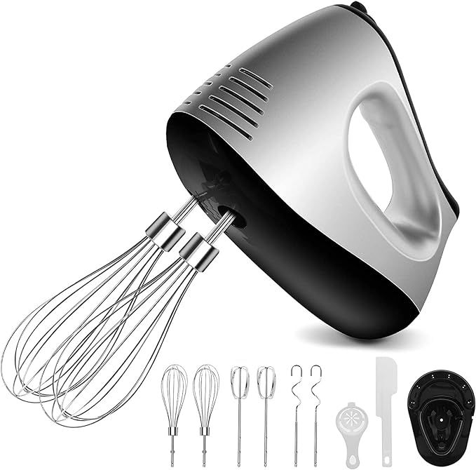 NWOUIIAY Batidora de Repostería Eléctrica de Varillas 500W 5 Velocidades Función Turbo