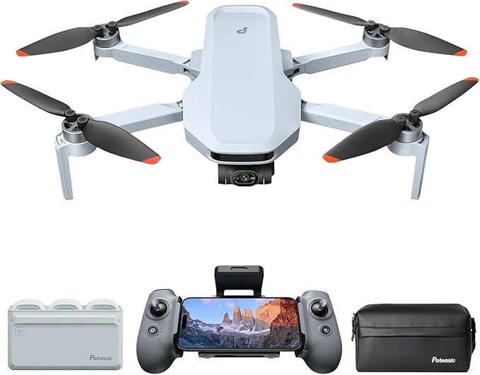 Potensic ATOM 2 Drone with Camera for Adults, 4K Video/8K Photo, <249g, 3-Axis Gimbal, 10KM Transmission, AI Tracking, Vertical Recording, AI Night Shot, QuickShots, 96 Min Flight Fly More Combo