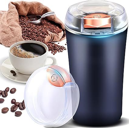 Retoo Molinillo de café eléctrico con cuchilla de acero inoxidable