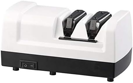 Rosenstein & Söhne Afiladores eléctricos - Afilador de cuchillo: Afilador de cuchillos de diamante profesional eléctrico, lijado grueso y fino, 60 W