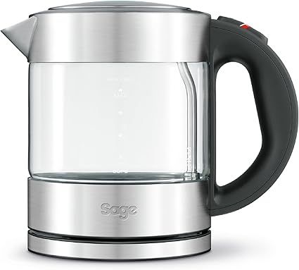 Sage Compact Kettle Pure - Hervidor de Agua de Vidrio de 1L, Claro