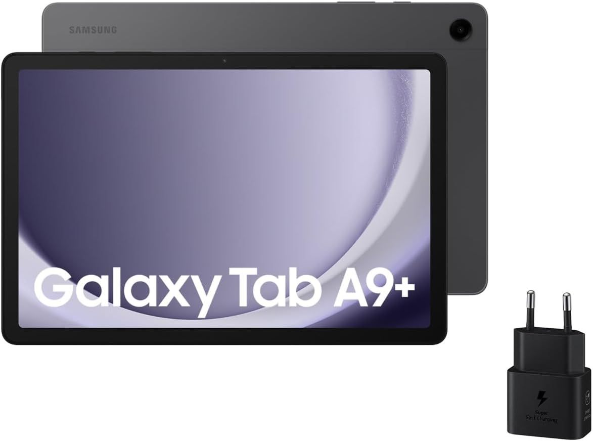 Samsung Galaxy Tab A9+ Android Tablet, 128 GB Storage, WiFi, 11" Display, 3D Sound, Grey (Spanish Version)