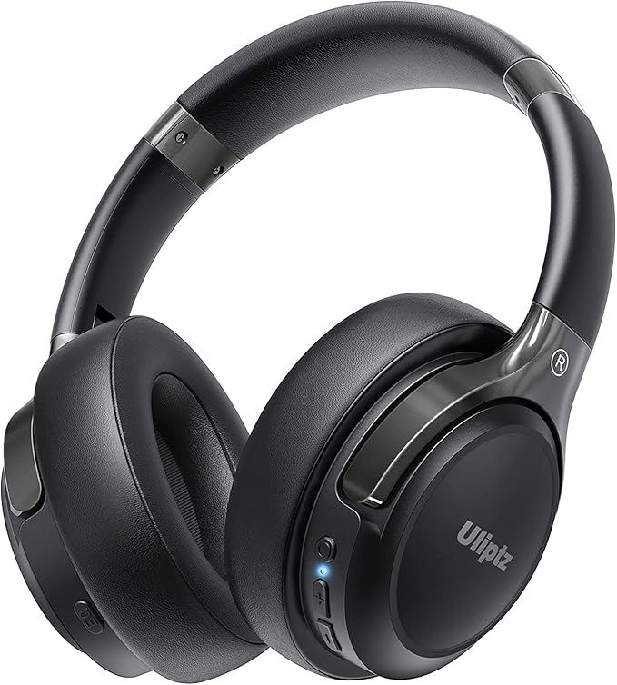 Uliptz Wireless Bluetooth Headphones, 65 Hours Playtime, 6 EQ Sound Modes, Wireless HiFi Stereo Headset with Microphone, Bluetooth 5.3 Earphones for PC/Phone