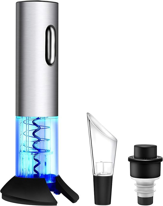 WIWONEY Sacacorchos Eléctrico, Abridor Botellas de Vino Profesional